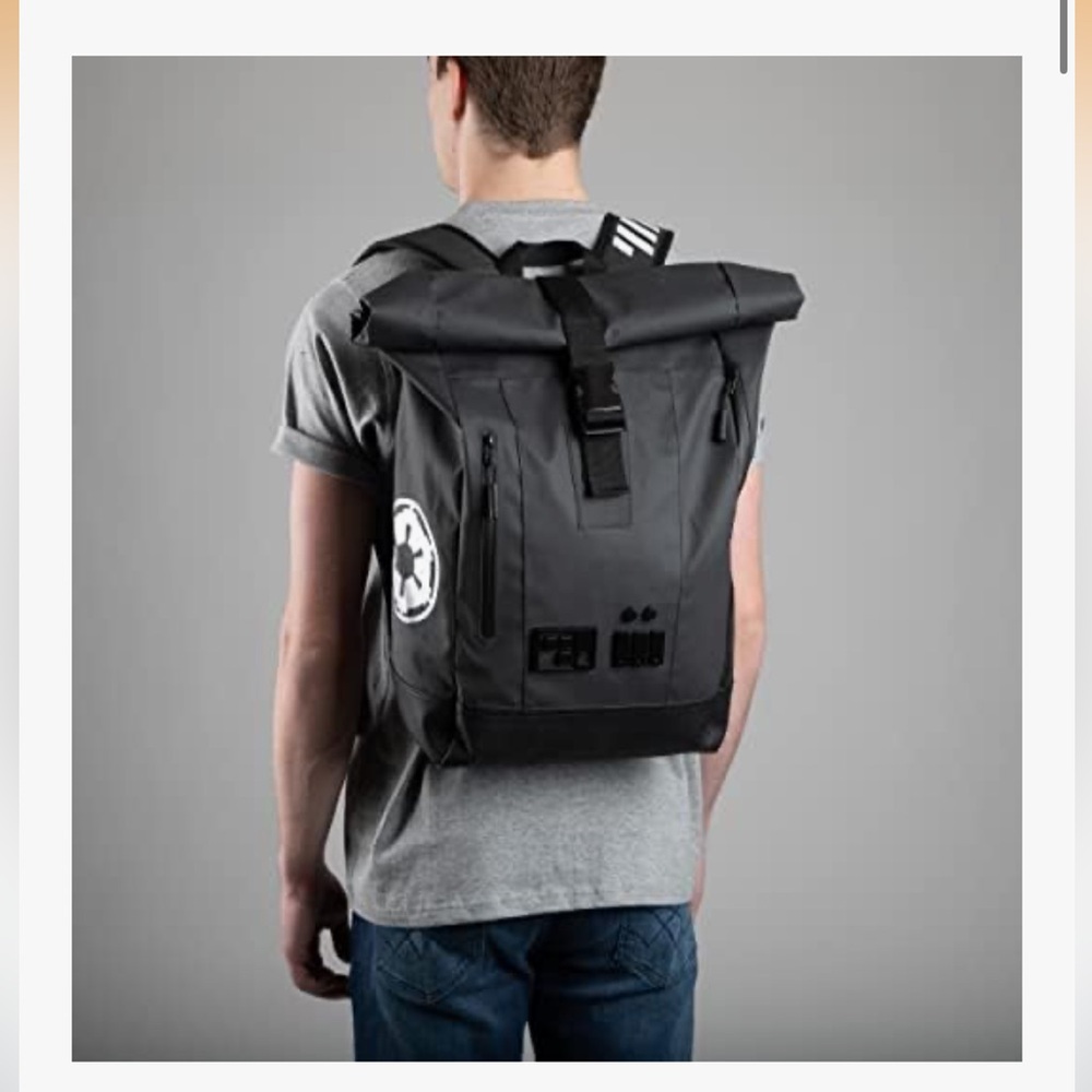 Heroes & villains black roll top backpack starwars